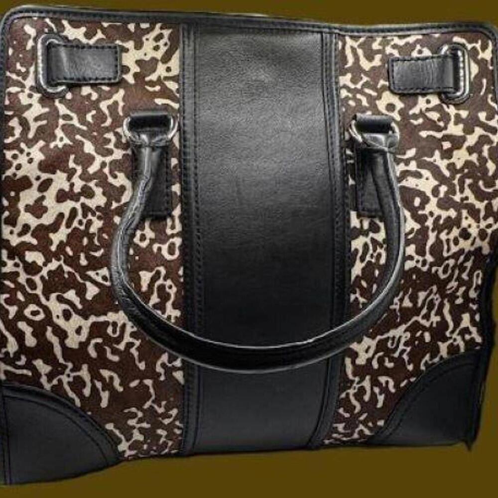 MICHAEL KORS Black Leather East West Hamilton Satchel RARE - Picture 3 of 9
